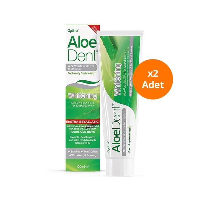 AloeDent Whitening Aloe Vera Diş Macunu 100 ml x2 Adet - 1