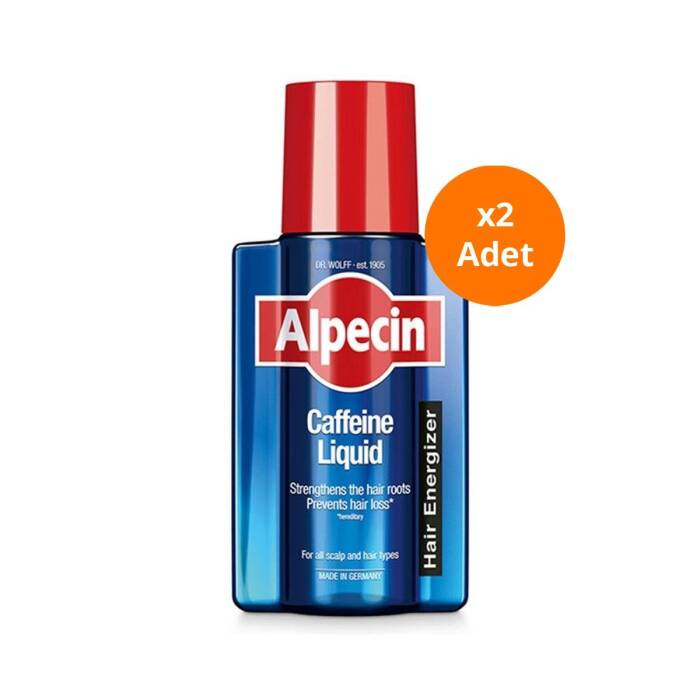 Alpecin Caffeine Liquid - Kafein İçeren Dökülme Karşıtı Saç Losyonu 200 ml x 2 Adet - 1