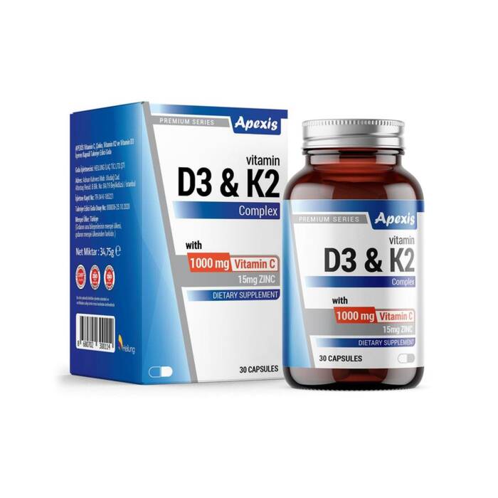 Apexis Vitamin D3 & K2 Complex 30 Tablet - 1