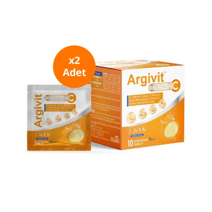 Argivit Vitamin C 10 Efervesan Tablet x 2 Adet - 1