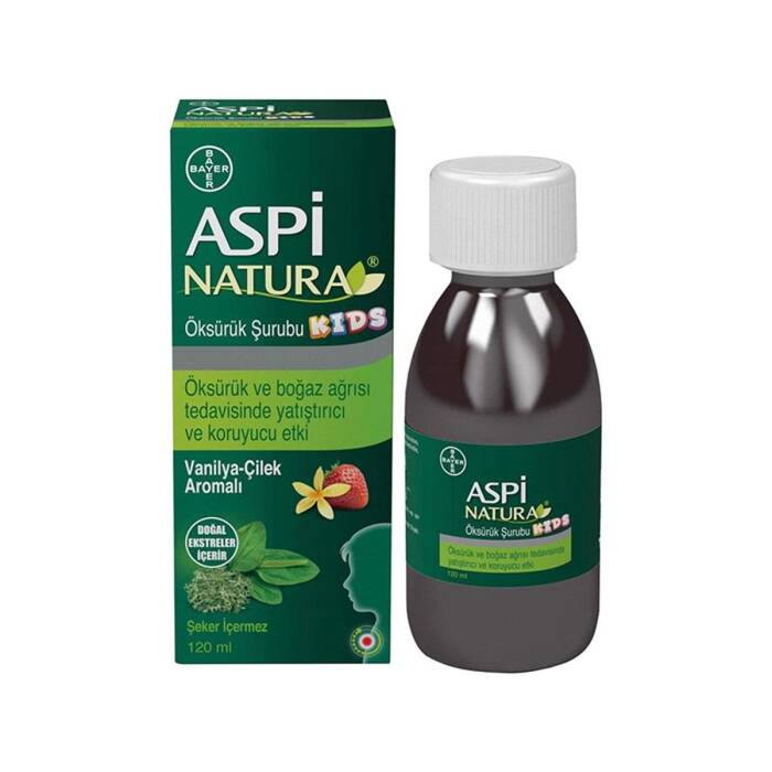 Aspinatura Kids Öksürük Şurubu Vanilya & Çilek Aromalı 120 ml - 1