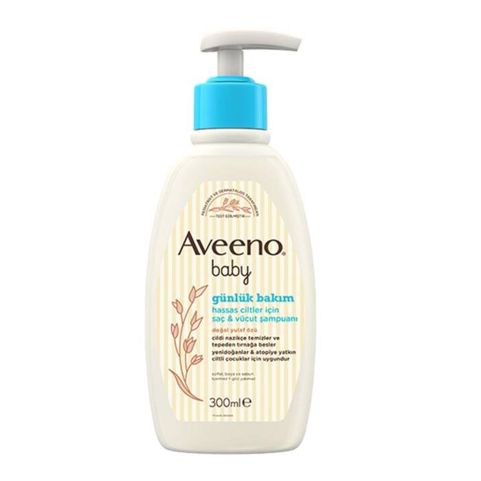 Aveeno Baby Günlük Bakım Hassas Ciltler için Saç ve Vücut Şampuanı 300 ml - 1