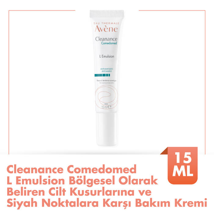 Avene Cleanance Comedomed L Emulsion Bölgesel Olarak Beliren Cilt Kusurlarına ve Siyah Noktalara Karşı Bakım Kremi 15 ml - 1