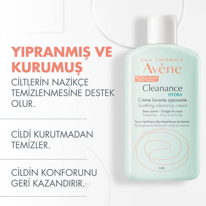 Avene Cleanance Hydra Yıpranmış ve Kurumuş Ciltler için Temizleme Kremi 200 ml - 6