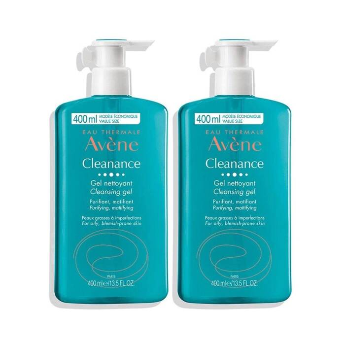 Avene Cleanance Yağlı ve Akneye Eğilimli Ciltler için Matlaştırıcı Temizleme Jeli 400 ml x 2 Adet - 1