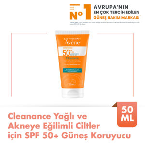 Avene Cleanance Yağlı ve Akneye Eğilimli Ciltler için SPF 50+ Güneş Koruyucu 50 ml - 1