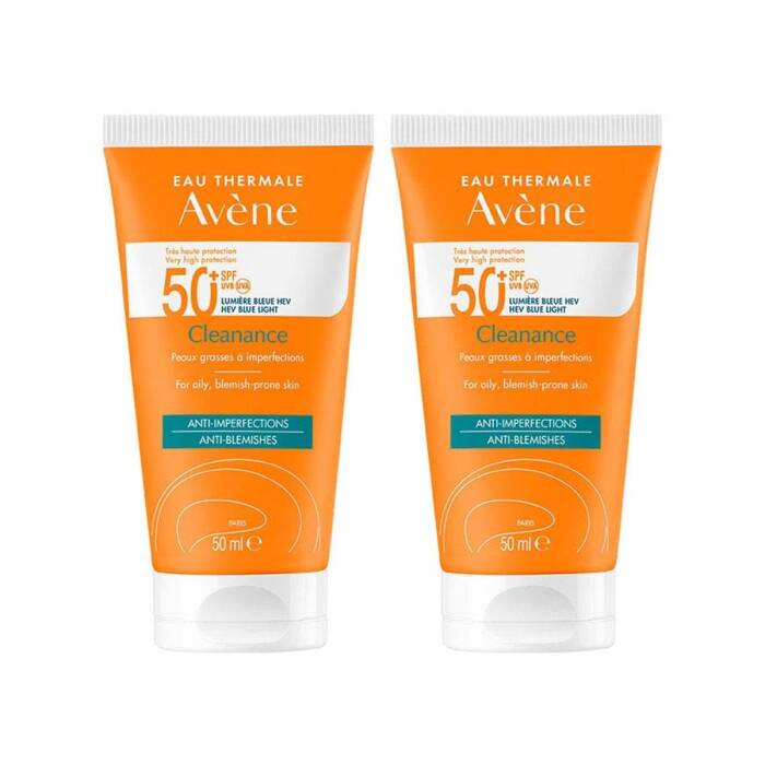 Avene Cleanance Yağlı ve Akneye Eğilimli Ciltler için SPF 50+ Güneş Koruyucu 50 ml x2 Adet - 1