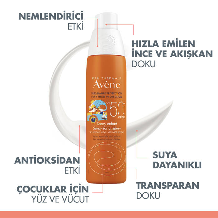 Avene Çocuklar için Güneşten Koruyucu SPF 50+ Vücut Spreyi 200 ml - 4