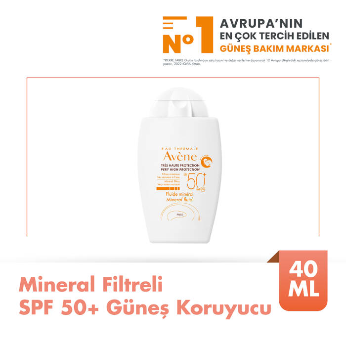 Avene Fluide Mineral Filtreli SPF 50+ Güneş Koruyucu 40 ml - 1