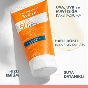 Avene Fluide SPF 50+ Normal ve Karma Ciltler için Güneş Koruyucu 50 ml - 4