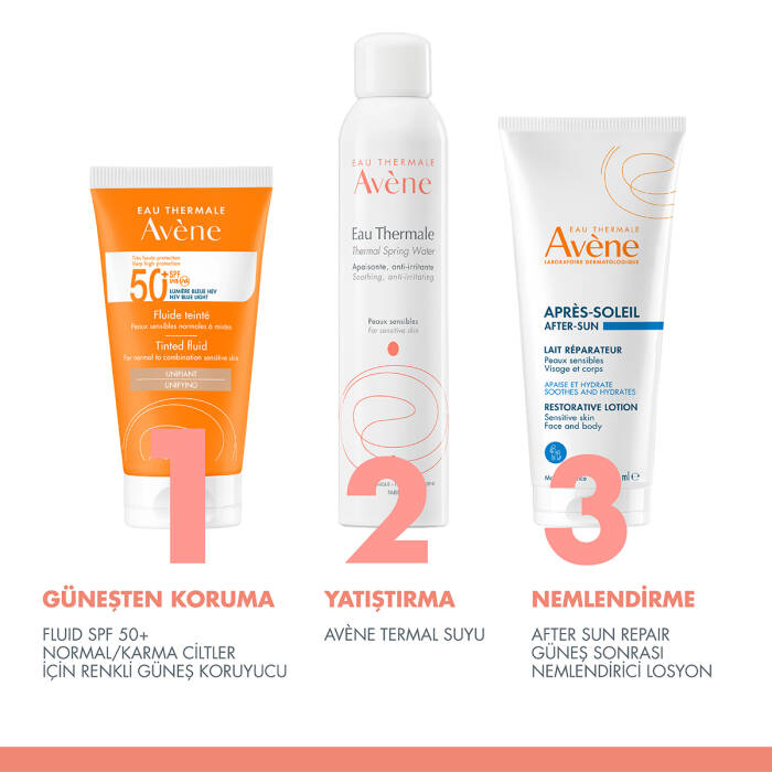 Avene Fluide SPF 50+ Normal ve Karma Ciltler için Renkli Güneş Koruyucu 50 ml - 6