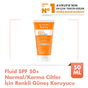 Avene Fluide SPF 50+ Normal ve Karma Ciltler için Renkli Güneş Koruyucu 50 ml - 1