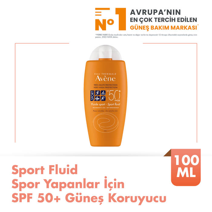 Avene Fluide Spor Yapanlar İçin SPF 50+ Güneş Koruyucu 100 ml - 1