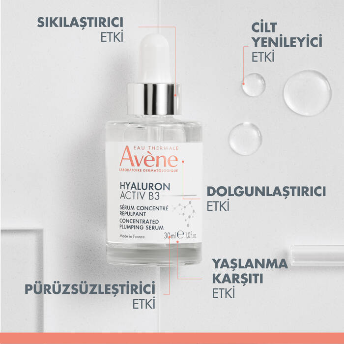 Avene Hyaluron ACTIV B3 Hyaluronik Asit ve Niasinamid İçerikli Dolgunlaştırıcı Konsantre Serum 30 ml - 3