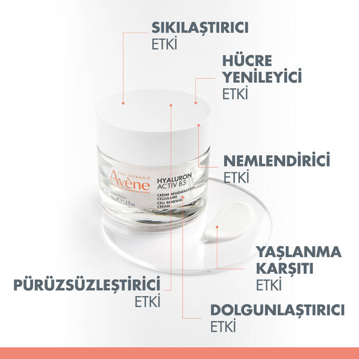 Avene Hyaluron ACTIV B3 Hyaluronik Asit ve Niasinamid İçerikli Hücre Yenilemeye Yardımcı Krem 50 ml - 3