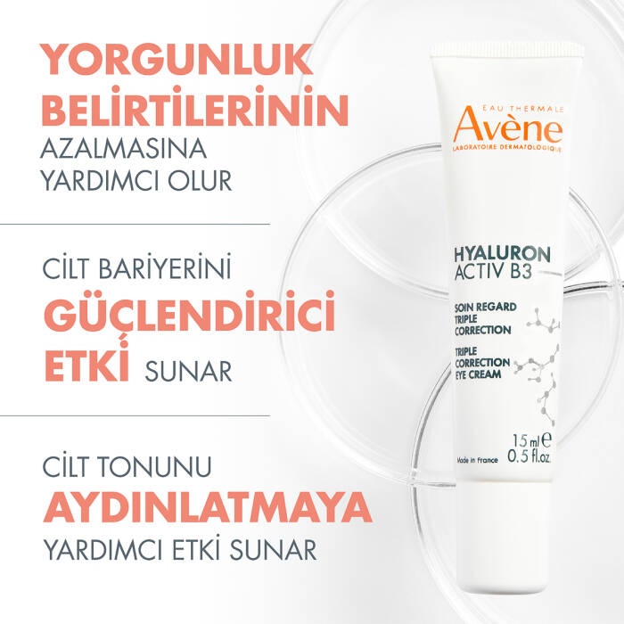 Avene Hyaluron ACTIV B3 Hyaluronik Asit ve Niasinamid İçerikli Üç Etkili Göz Çevresi Bakım Kremi 15 ml - 5