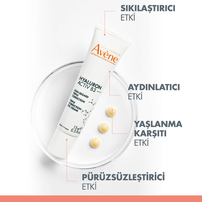 Avene Hyaluron ACTIV B3 Hyaluronik Asit ve Niasinamid İçerikli Üç Etkili Göz Çevresi Bakım Kremi 15 ml - 3