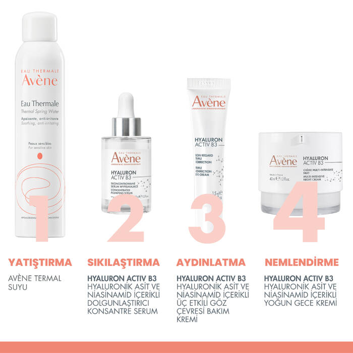 Avene Hyaluron ACTIV B3 Hyaluronik Asit ve Niasinamid İçerikli Yoğun Gece Kremi 40 ml - 6