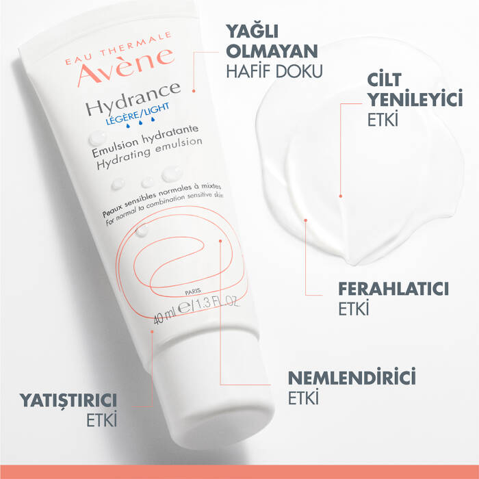 Avene Hydrance Light Hassas ve Karma Ciltler için Nemlendirici Emülsiyon 40 ml - 3