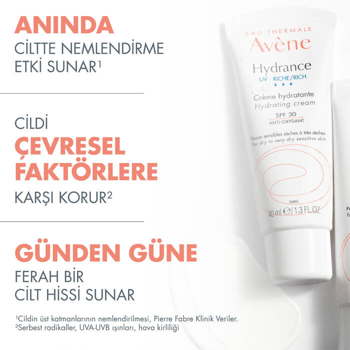 Avene Hydrance Rich SPF30 Kuru ve Hassas Ciltler için Güneş Korumalı Nemlendirici Krem 40 ml - 5