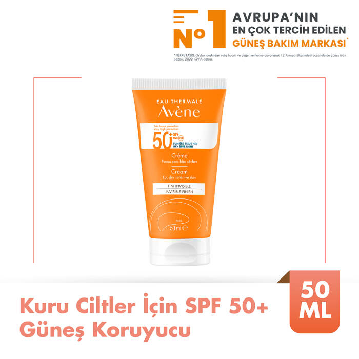 Avene Kuru Ciltler için SPF 50+ Güneş Koruyucu 50 ml - 1