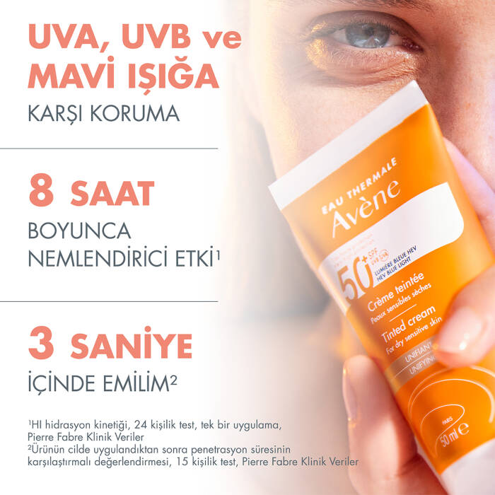 Avene Kuru Ciltler için SPF 50+ Renkli Güneş Koruyucu 50 ml - 5