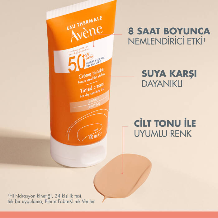 Avene Kuru Ciltler için SPF 50+ Renkli Güneş Koruyucu 50 ml - 4