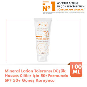 Avene Mineral Lotion Toleransı Düşük Hassas Ciltler için Süt Formunda SPF 50+ Güneş Koruyucu 100 ml - 1