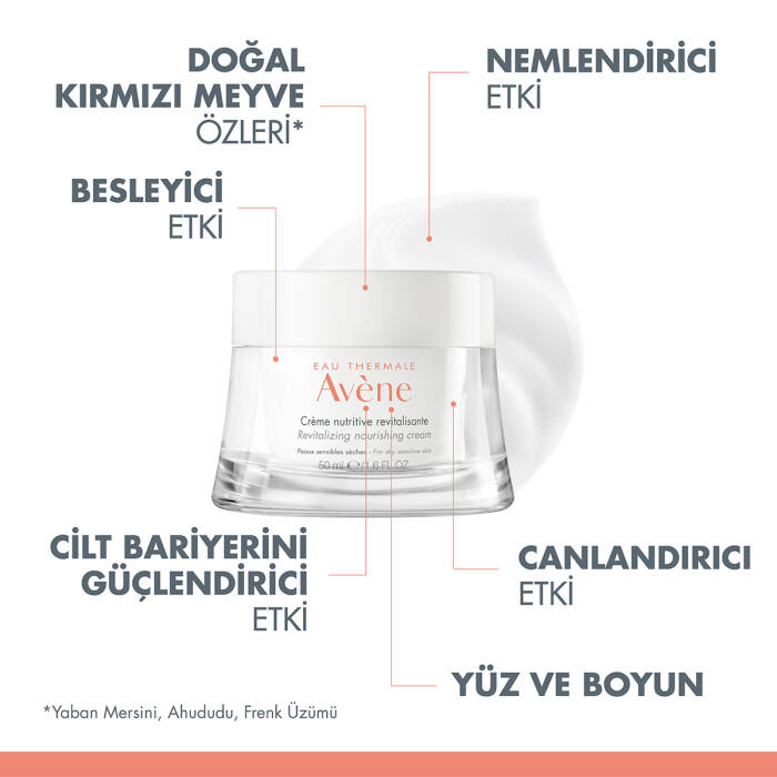 Avene Revitalizing Nourishing Kuru ve Hassas Ciltler için Besleyici ve Canlandırıcı Krem 50 ml - 3