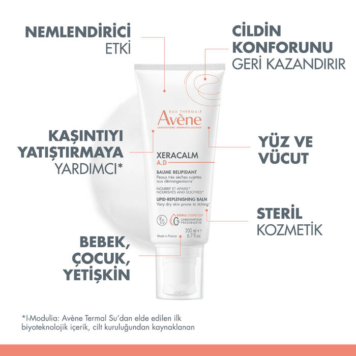 Avene XeraCalm AD Atopiye Eğilimli Ciltler için Nemlendirici Balsam 200 ml - 3