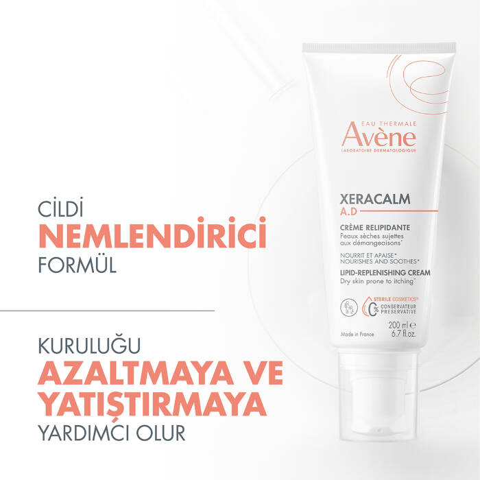 Avene XeraCalm AD Lipid-Replenishing Creme Atopiye Eğilimli Ciltler için Nemlendirici Krem 200 ml - 5