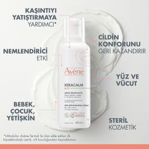 Avene XeraCalm AD Lipid-Replenishing Creme Atopiye Eğilimli Ciltler için Nemlendirici Krem 400 ml - 3