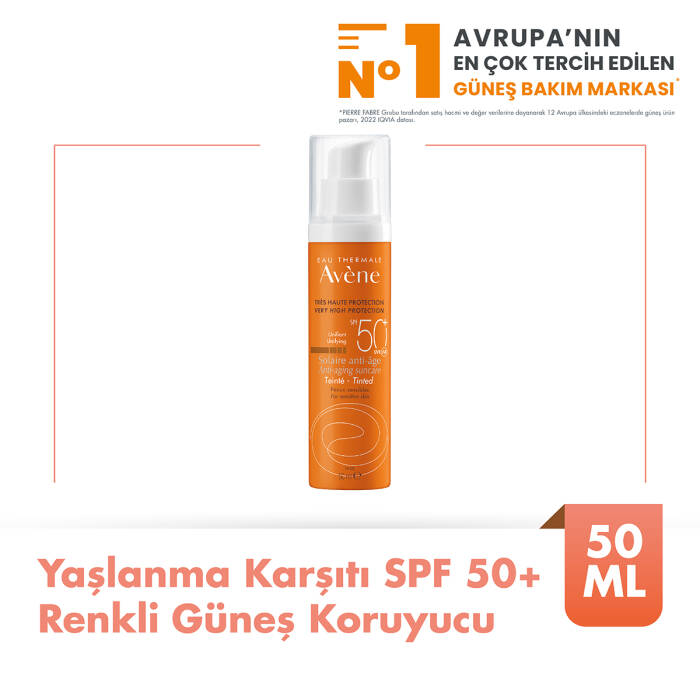 Avene Yaşlanma Karşıtı SPF 50+ Renkli Güneş Koruyucu 50 ml - 1