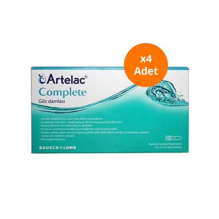 Bausch & Lomb Artelac Complete Göz Damlası 30 Flakon x 0,5 ml x4 Adet - 1