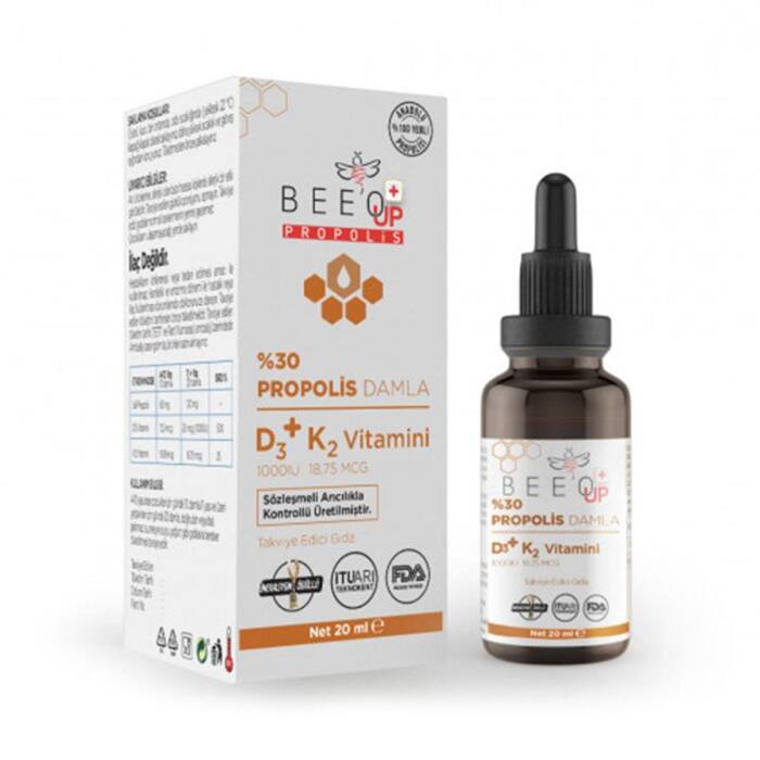 Bee'o Up Propolis %30 Propolis D3 K2 Damla 20 ml - 1