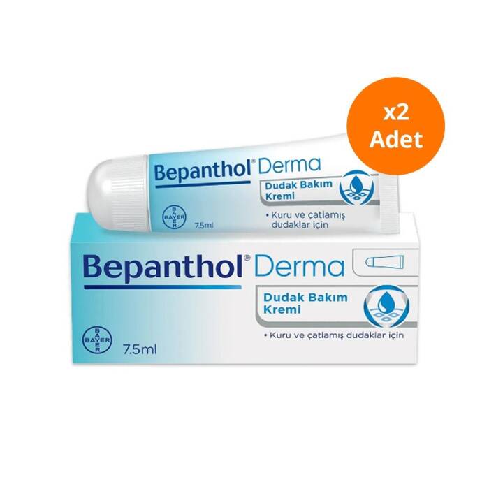 Bepanthol Dudak Bakım Kremi 7,5 ml x 2 Adet - 1