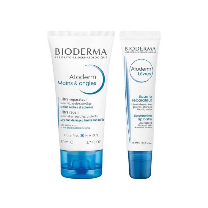 Bioderma Atoderm Hand Cream 50 ml + Atoderm Lip Balm 15 ml - 1