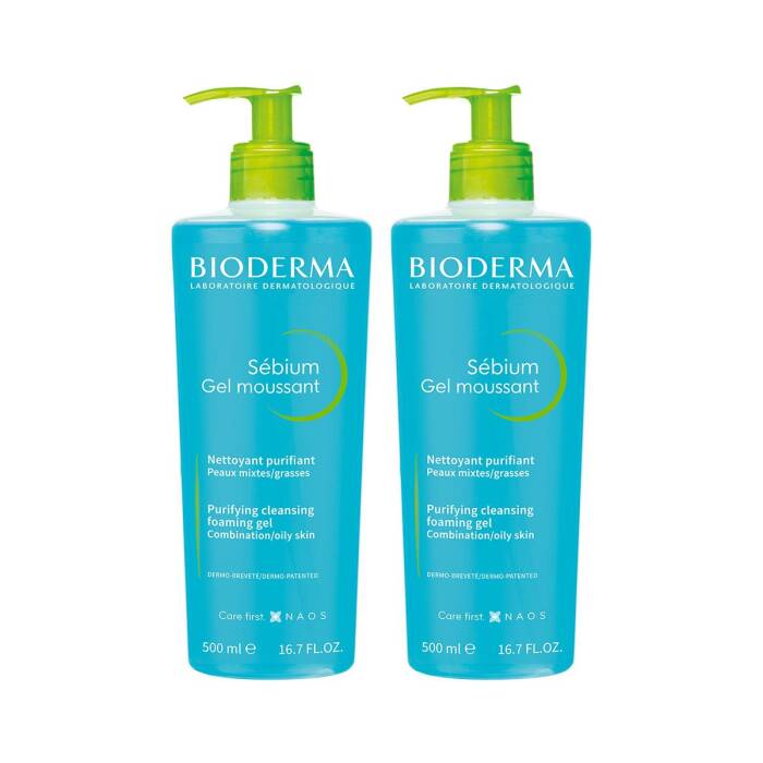 Bioderma Sebium Foaming Gel 500 ml x 2 Adet - 1