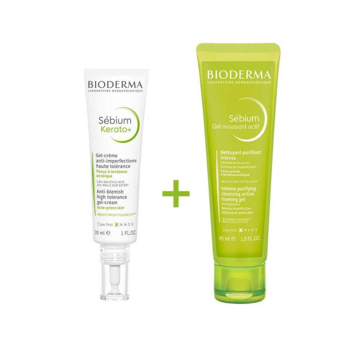 Bioderma Sebium Kerato+ 30 ml + Bioderma Sebium Foaming Gel Active 45 ml Hediye - 1