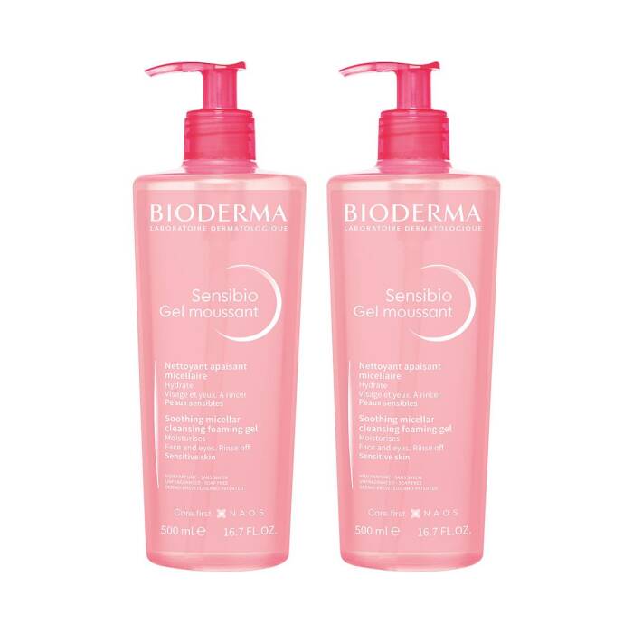 Bioderma Sensibio Foaming Gel 500 ml x2 Adet - 1