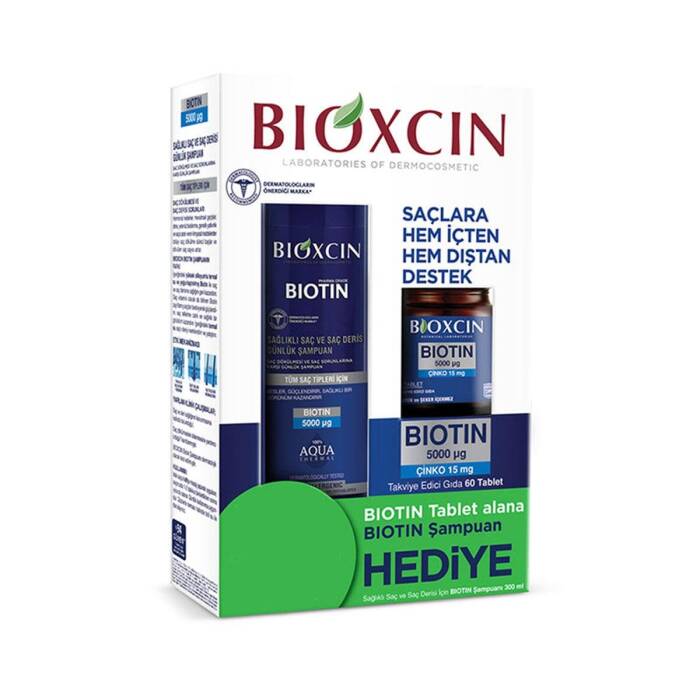 Bioxcin Biotin 5.000 mcg 60 Tablet + Biotin Şampuan 300 ml - 1