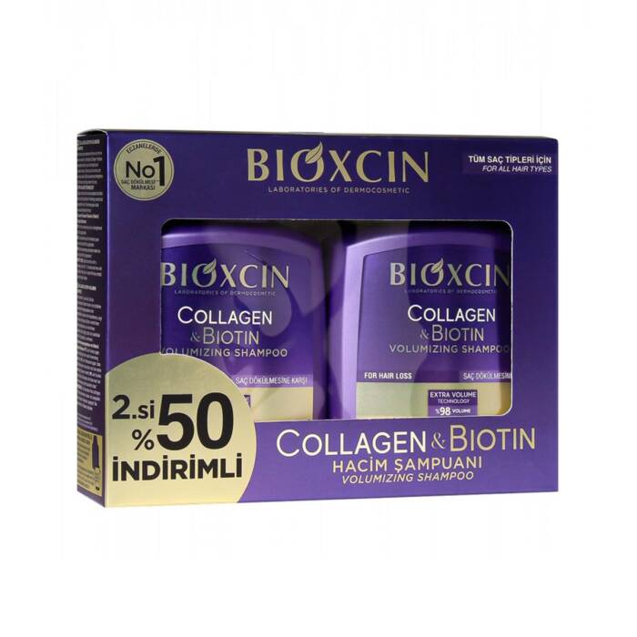 Bioxcin Collagen & Biotin Ekstra Hacim ve Dolgunlaştırıcı Şampuan 300 ml - İkincisi %50 İndirimli - 1