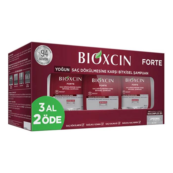 Bioxcin Forte Yoğun Dökülme Karşıtı Şampuan (Tüm Saç Tipleri İçin) 300 ml - 3 Al 2 Öde - 1