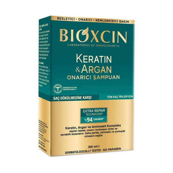 Bioxcin Keratin & Argan Onarıcı Şampuan 300 ml - 1