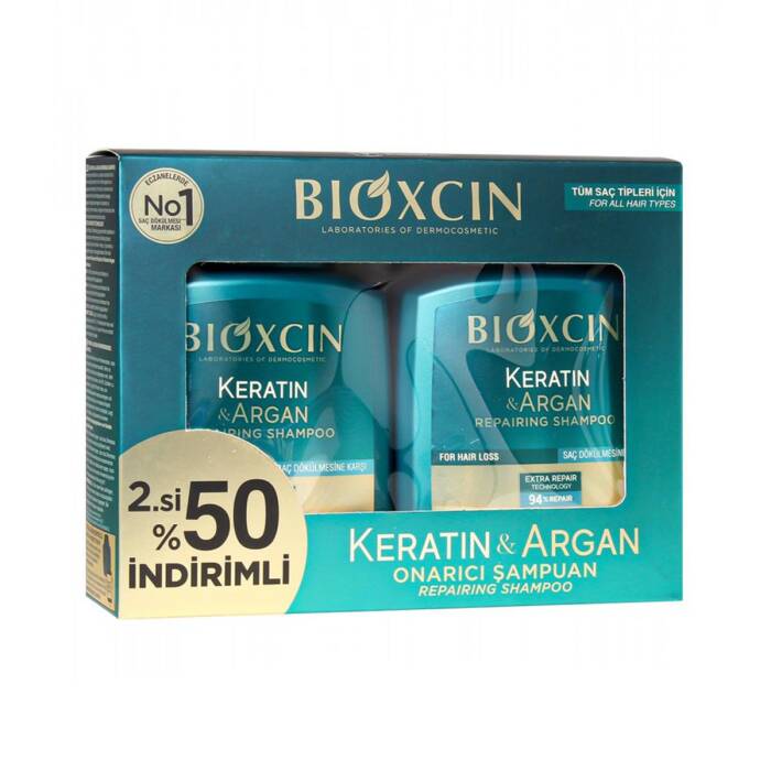 Bioxcin Keratin & Argan Onarıcı Şampuan 300 ml - İkincisi %50 İndirimli - 1