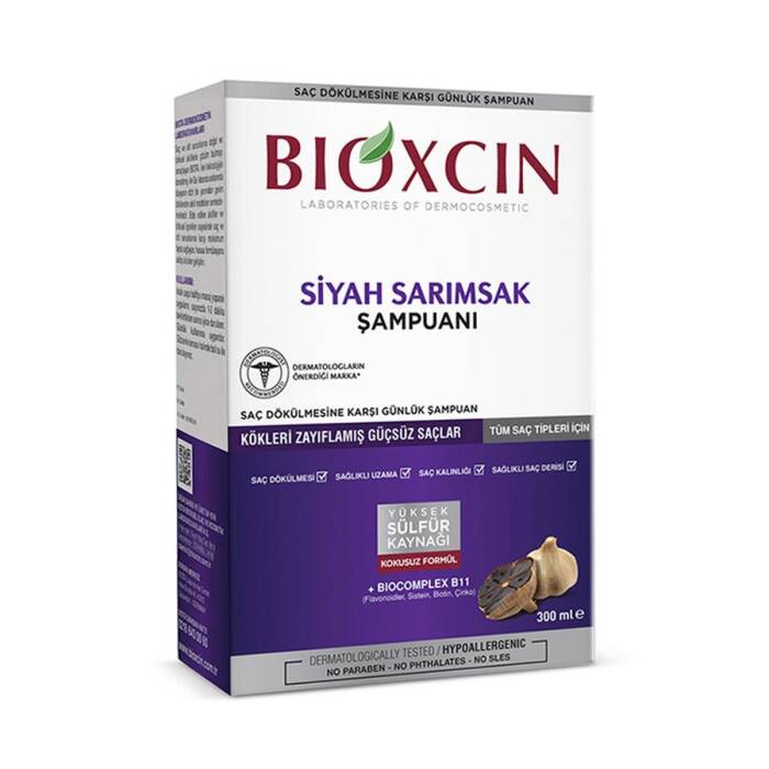 Bioxcin Saç Dökülmesine Karşı Siyah Sarımsak Şampuanı 300 ml - 1