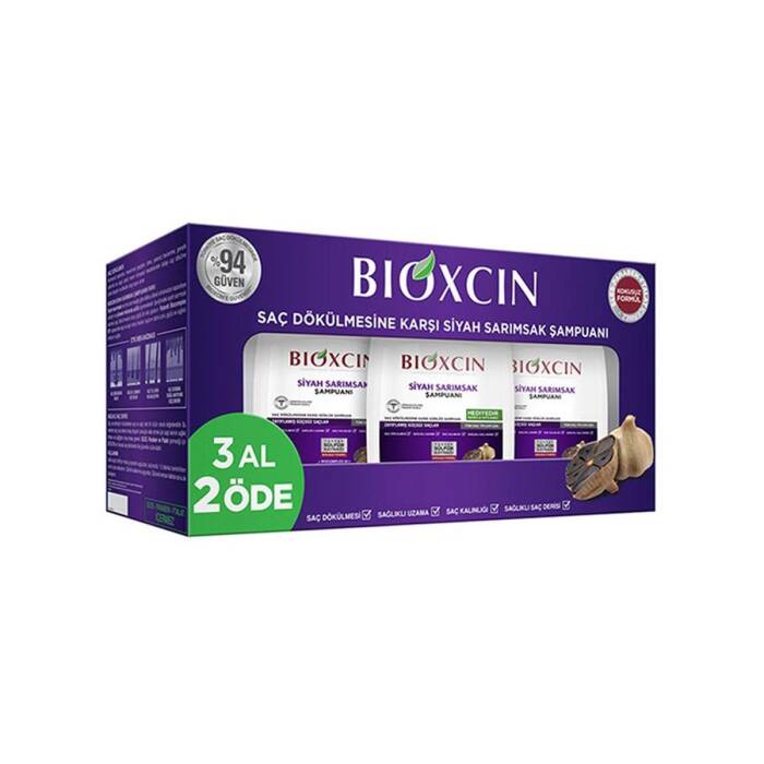 Bioxcin Saç Dökülmesine Karşı Siyah Sarımsak Şampuanı 300 ml - 3 Al 2 Öde - 1