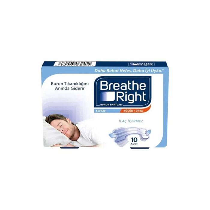 Breathe Right Şeffaf Burun Bandı Küçük & Orta Boy 10'lu - 1