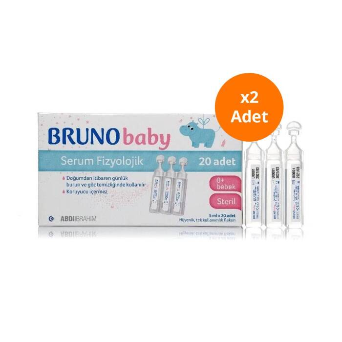 Bruno Baby Serum Fizyolojik Damla 5 ml x 20 Flakon x 2 Adet - 1