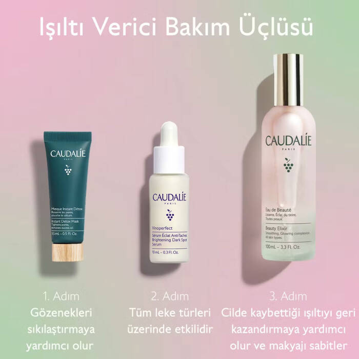 Caudalie Beauty Elixir Arındırıcı ve Işıltı Verici Üçlü Set - 2